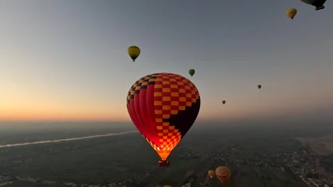 Balloons over the Nile river 04 Видео 296106670
