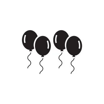 Balloons party icon Stock Illustration