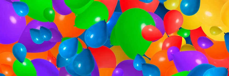 Balloons pattern background, beautiful colorful Holiday and festival party ba Stock Illustration