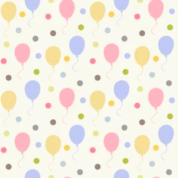 Balloons pattern flat Stock Illustration