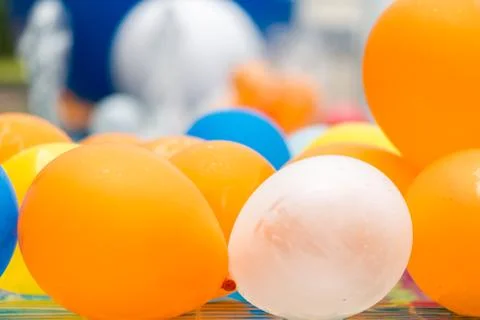 Balloons in a pool Stock Photos