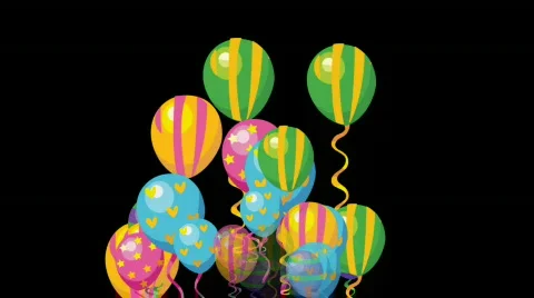 Balloons rising S Stock-Footage 657279