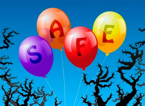 Balloons Safe Stock Illustration