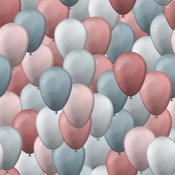 Balloons seamless pattern background. Stock Illustration