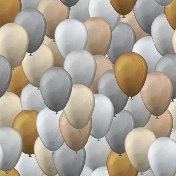 Balloons seamless pattern background. Stock Illustration