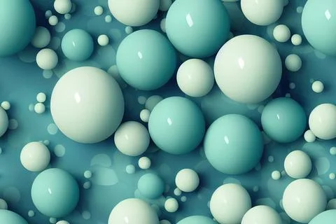 Balloons, seamless pattern bubbles beautiful holiday texture, background. 3d  Stock Illustration