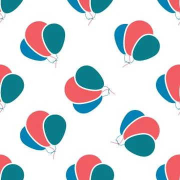 Balloons seamless pattern Stock Illustration