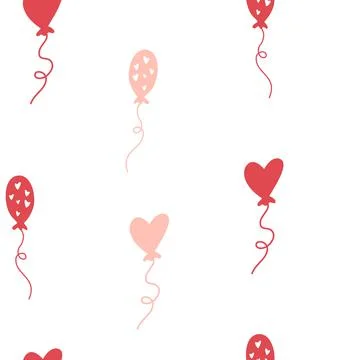 Balloons seamless pattern. Party time. Festive background for topics like Sai Stock Illustration