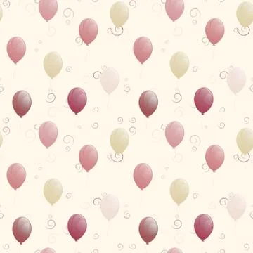 Balloons seamless texture Illustration