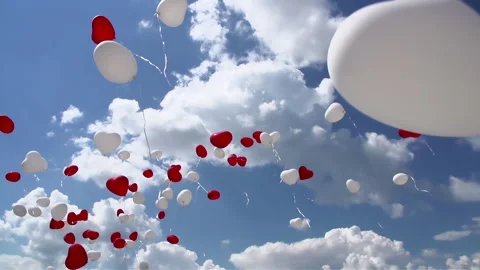 Balloons in the Sky 4K TZ Video stock 283359655