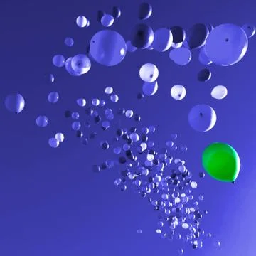 Balloons on sky background Stock Photos