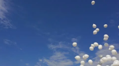 Balloons in the sky Stock Footage 11024863