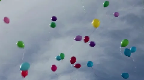 Balloons in the sky Stock Footage 11908543