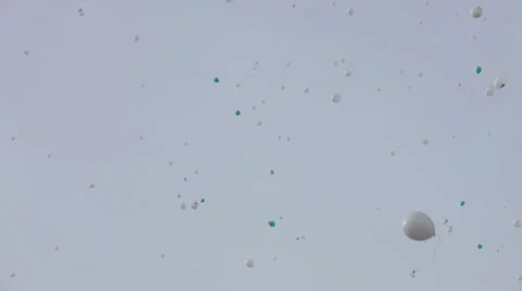 Balloons in the sky Stock Footage 30461313