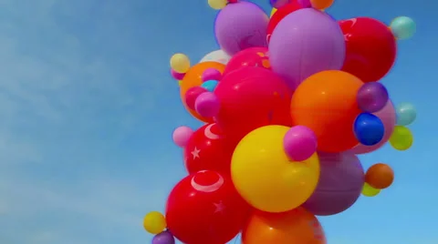 Balloons In The Sky Stock Footage 34289647