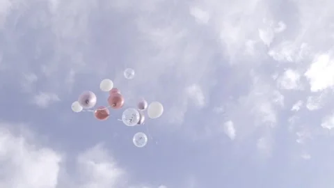Balloons in the sky Stock Footage 295248774