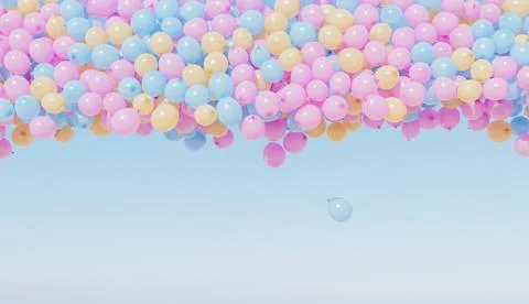 Balloons in the sky Illustrazione stock