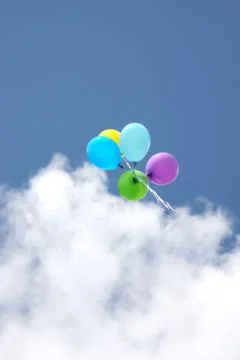 Balloons in the sky Stock Photos