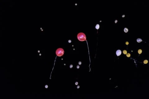 Balloons in the sky Foto stock