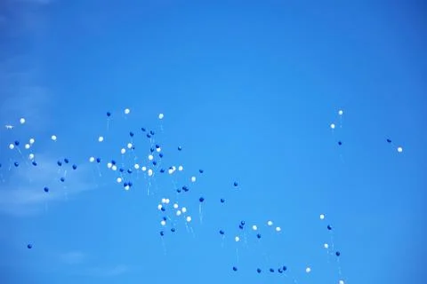 Balloons in the sky Foto stock