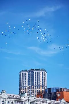 Balloons in the sky Stock Photos