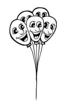 Balloons with smile Ilustración de archivo