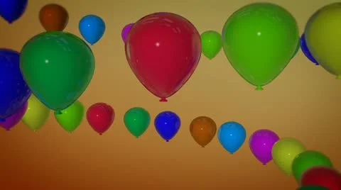 Balloons spiral spinning Stock Footage 14809121