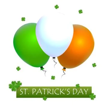 Balloons for St Patricks Day Stock Illustration
