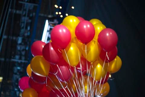 Balloons on stage Foto stock