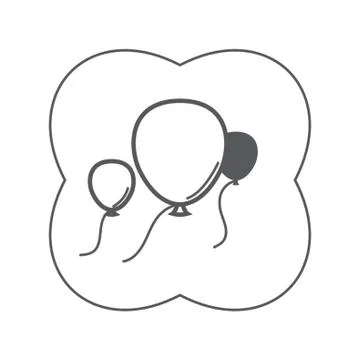 Balloons With Strings Stock Illustration