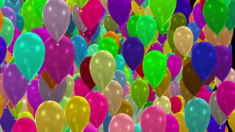 Balloons Transition Full HD 3d render Stock Footage 72372846
