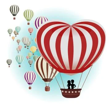 Balloons for valentine Stock Illustration