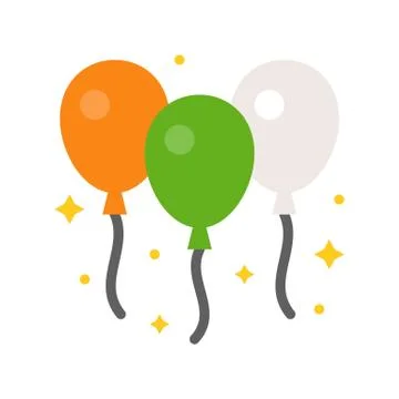Balloons vector, Feast of Saint Patrick flat icon Illustrazione stock