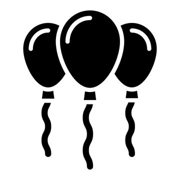 Balloons Vector Icon Design Illustration Stock Illustration