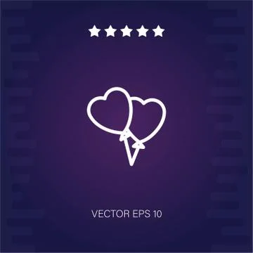 Balloons vector icon Stock Illustration