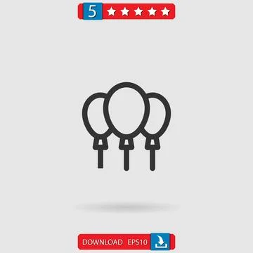 Balloons vector icon Illustrazione stock
