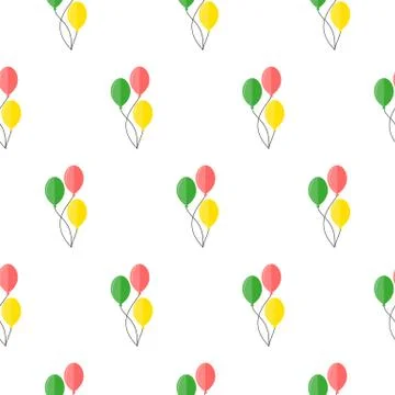 Balloons. Vector seamless pattern Stock Illustration