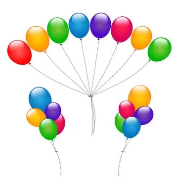Balloons on white background Stock Illustration
