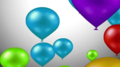 Balloons on white Vídeo Stock 10060992