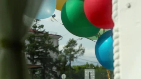 Balloons in the wind Video stock 64738100