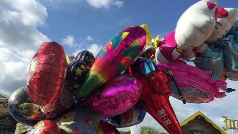 Balloons in the wind Stock Footage 71132254