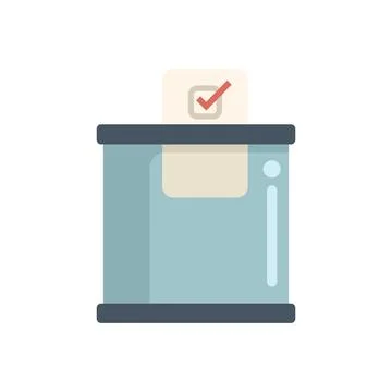 Ballot box accepting marked ballot paper for voting Stock Illustration