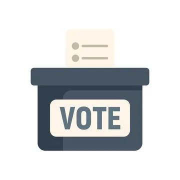 Ballot box accepting vote being cast in election 스톡 일러스트