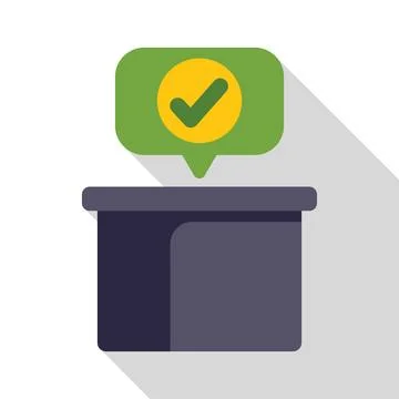 Ballot box casting vote with green check mark symbol for election day イラスト素材