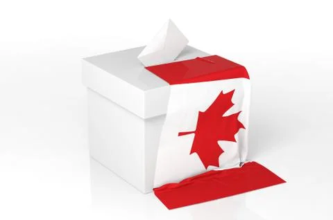 Ballot box with the flag of Canada Stock-Illustration