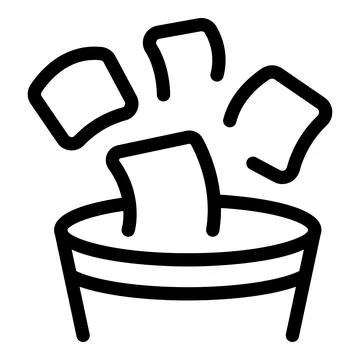 Ballot box with flying papers for voting in elections イラスト素材