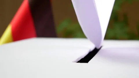 Ballot Box in Germany On Elections After the Voting Stock Footage 79645588