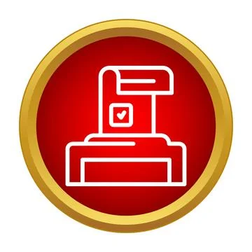 Ballot box icon representing voting and election process Stock Illustration