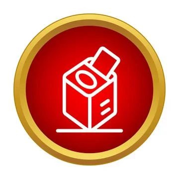 Ballot box icon representing voting and election democracy Stock Illustration