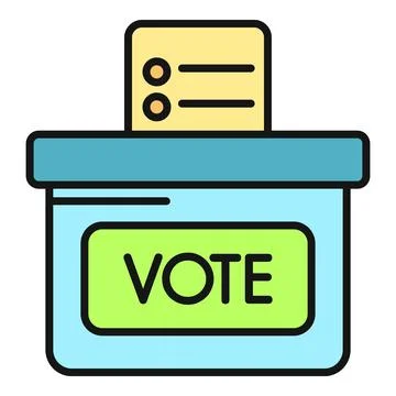 Ballot box icon representing voting and democracy Stock Illustration